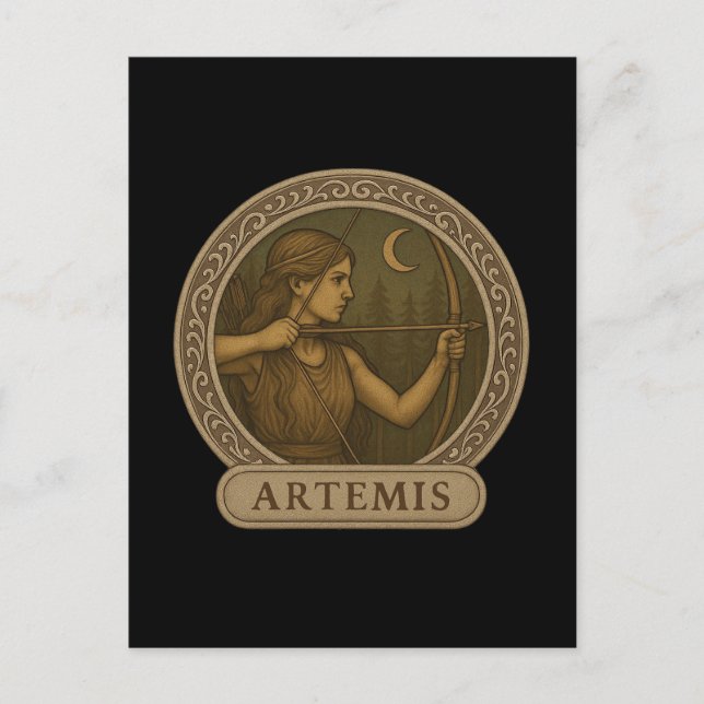 Cartão Postal Artemis Goddess of the Hunt Postcard (Frente)