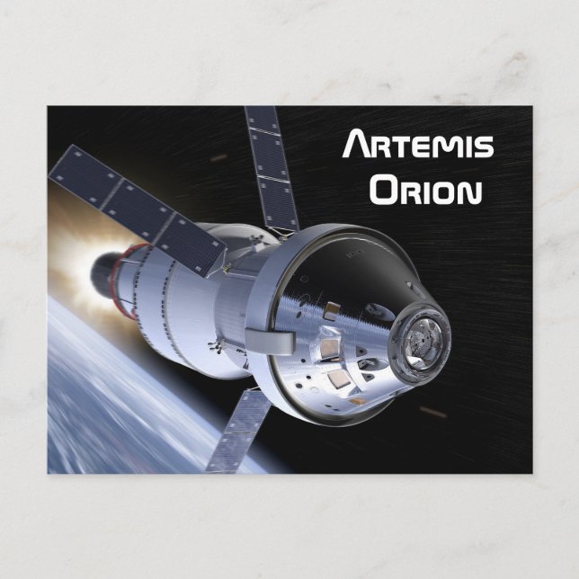 Cartão Postal Artemis Orion SLS Moon Mission (Frente)