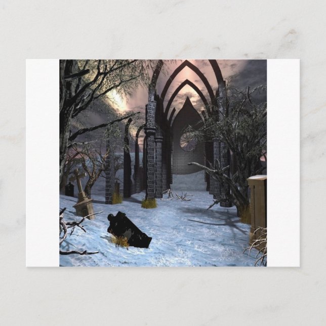 Cartão Postal Artes Escuras da abstrato (Frente)