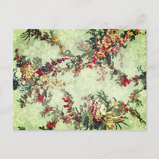 Cartão Postal Artes Industriais Florais do século 19 (Frente)