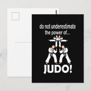 Cartão Postal Artes Marciais de Autodefesa Judo Taekwondo