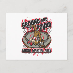 Cartão Postal Artes Marciais Mistas Pancada no Chão