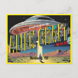Cartão Postal Artesanato da Alienígena traseira