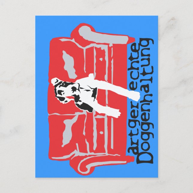 Cartão Postal Artgerechte Doggenhaltung (Frente)