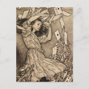 Cartão Postal Arthur Rackham Alice No País Das Maravilhas