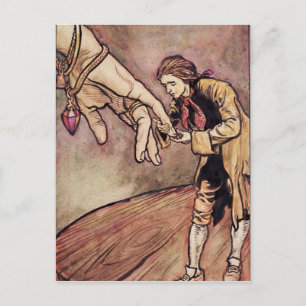 Cartão Postal Arthur Rackham Ilustração de aquarela original