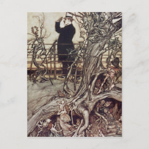 Cartão Postal Arthur Rackham   Os Kensington Gardens estão em Lo
