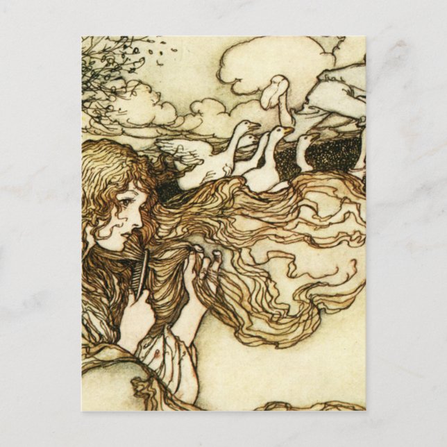 Cartão Postal Arthur Rackham - Snowdrop E Outros Contos (Frente)
