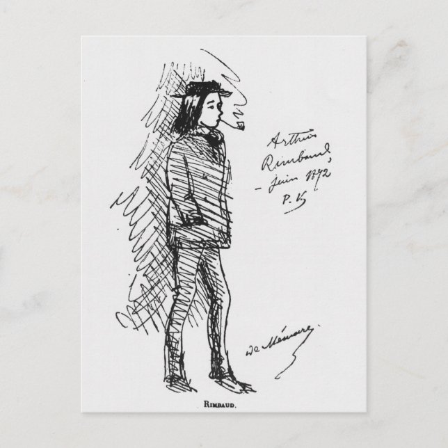 Cartão Postal Arthur Rimbaud junho de 1872 (Frente)
