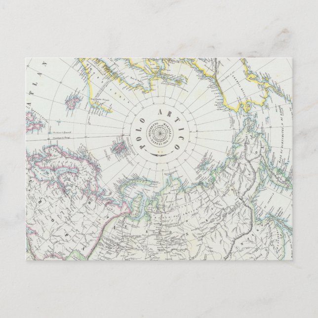 Cartão Postal Ártico, Hemisfério Norte (Frente)