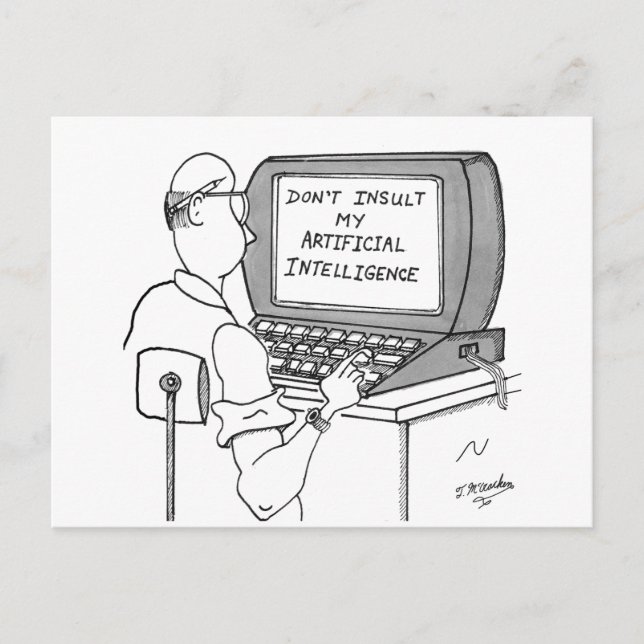 Cartão Postal Artificial Intelligence Cartoon 1931 (Frente)