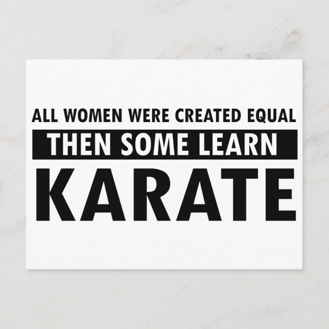 Cartão Postal Artigos de presente de Karate (Frente)