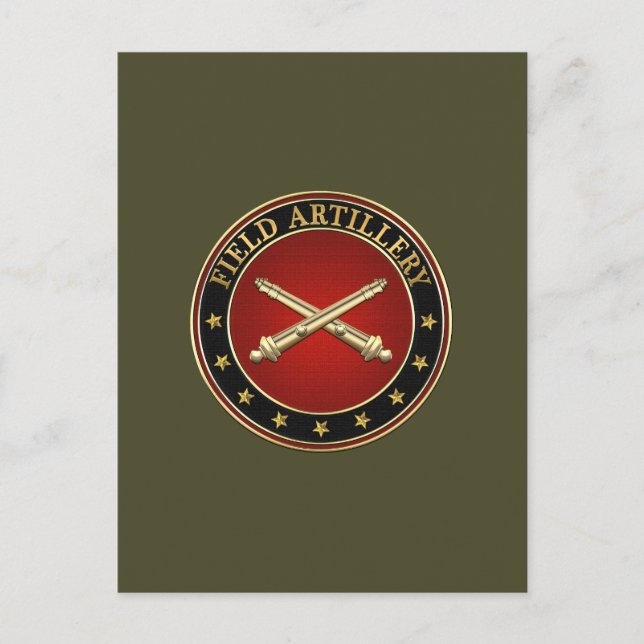 Cartão Postal Artilharia de campo insígnia (Frente)