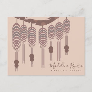 Cartão Postal Artista de Macrame Designer Artesanal Negócios de 