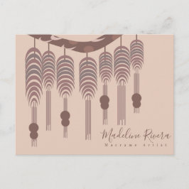 Cartão Postal Artista de Macrame Designer Artesanal Negócios de