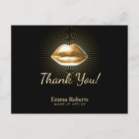 Artista de Maquiagem Lábios Dourados 3D Salão de B