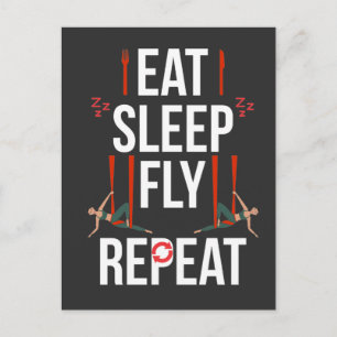 Cartão Postal Artista de Yoga Aéreo Ginástica Dança Aerialista G