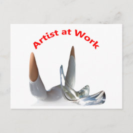 Cartão Postal Artista no Trabalho