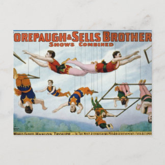 Cartão Postal Artistas Trapeze / Forepaugh & Selle Brothers