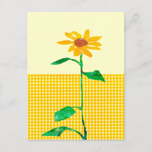 Cartão Postal Artística - Cores de água - Padrões Sunflower Ging