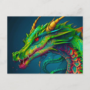 Cartão Postal Artsy Dragon