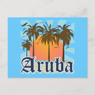 Cartão Postal Aruba Beaches Sunset