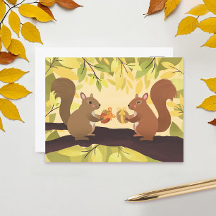 Cartão Postal Árvore Amarelo de Quadrinhos de Queda