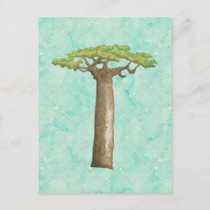 Cartão Postal Árvore Baobab Aquarela