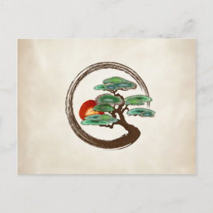 Cartão Postal Árvore Bonsai Zen Enzo Geodo em tela