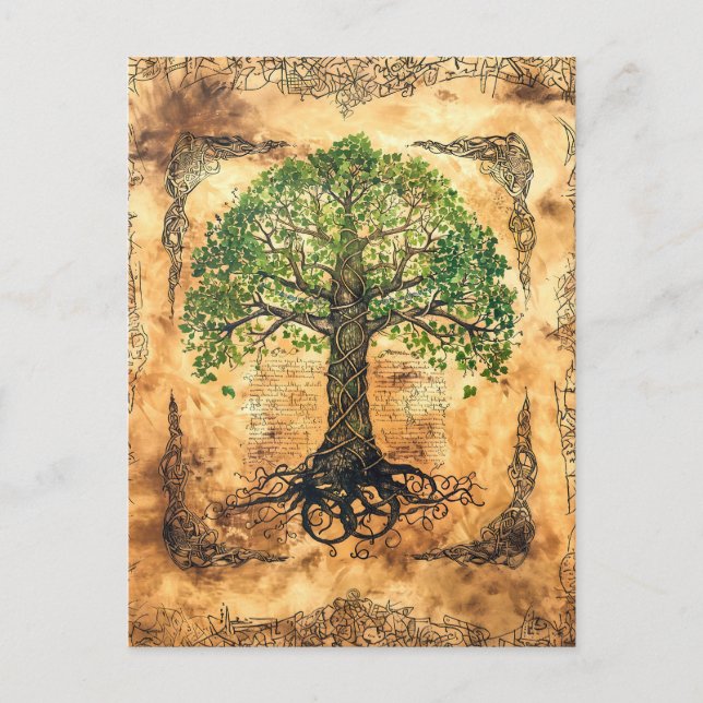 Cartão Postal Árvore Celta da Vida (Frente)
