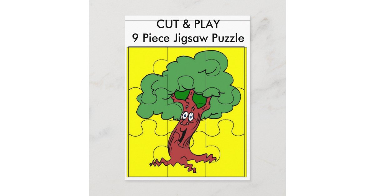 Cortar e jogar árvore redonda de quebra-cabeça quebra-cabeça