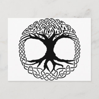 Cartão Postal Árvore da mitologia do wicca dos noruegueses de
