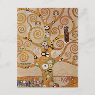 Cartão Postal Árvore da vida de Gustav Klimt, Stylized Art Nouv