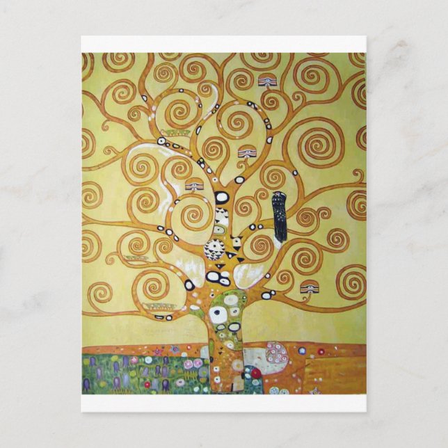 Cartão Postal ÁRVORE DA VIDA - Klimt (Frente)