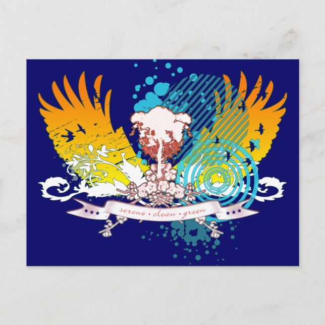 Cartão Postal árvore de alta fidelidade. (Frente)