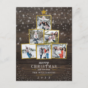 Cartão Postal Árvore de Fotografias do Ouro Personalizado   Nata