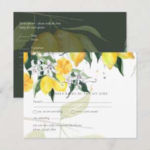 Cartão Postal Árvore de Limão Moderna Casamento RSVP