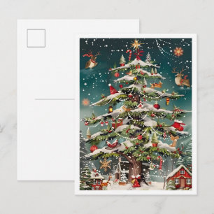 Cartão Postal Árvore de Natal Antiga