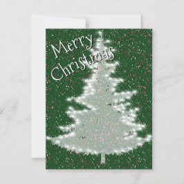 Cartão Postal Árvore de Natal Brilhante e Encantada