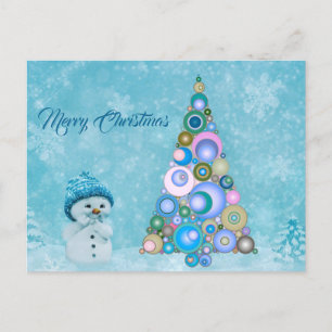 Cartão Postal Árvore de Natal colorido