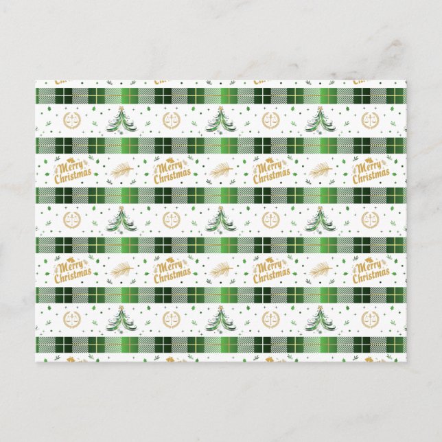 Cartão Postal Árvore de Natal de Advogado - Escalas da Justiça (Frente)