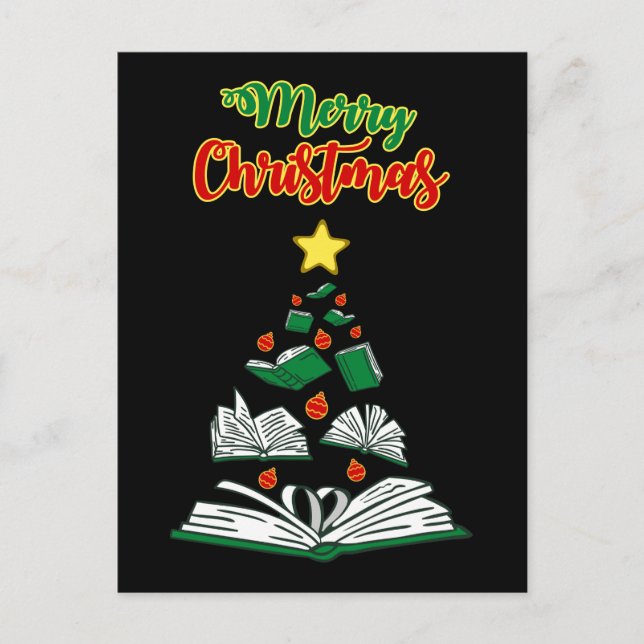 Cartão Postal Árvore de Natal de Bookie III (Frente)
