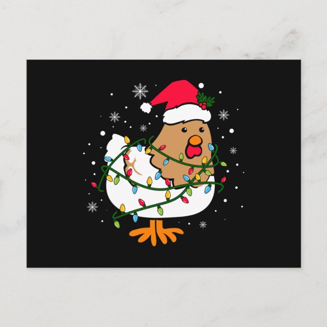 Cartão Postal Árvore de Natal de frango, Natal de frango (Frente)