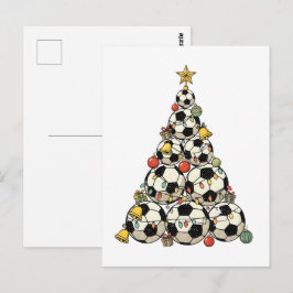 Cartão Postal Árvore de Natal de Futebol