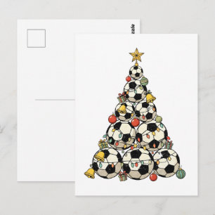 Cartão Postal Árvore de Natal de Futebol