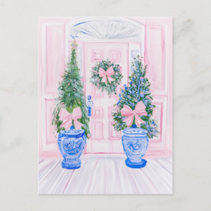 Cartão Postal Árvore de Natal de Ginger Jar Chinoiserie