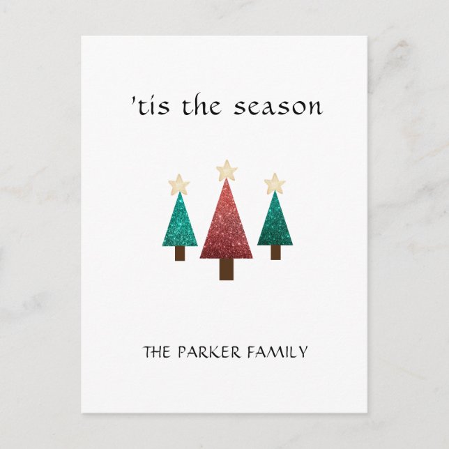 Cartão Postal Árvore de Natal é a época do Natal (Frente)