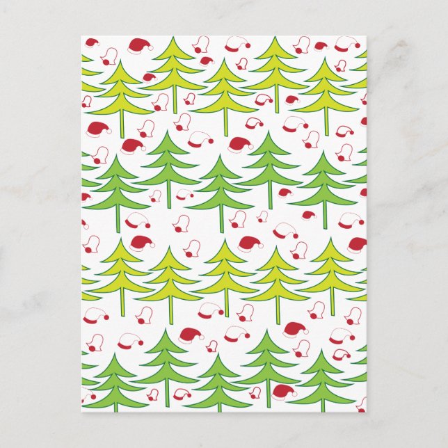 Cartão Postal Árvore de Natal Inverno  (Frente)