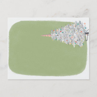 Cartão Postal Árvore de Natal Moderno do Meio século Tinsel