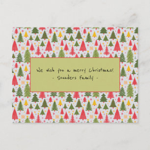 Cartão Postal Árvore de Natal Multicolor